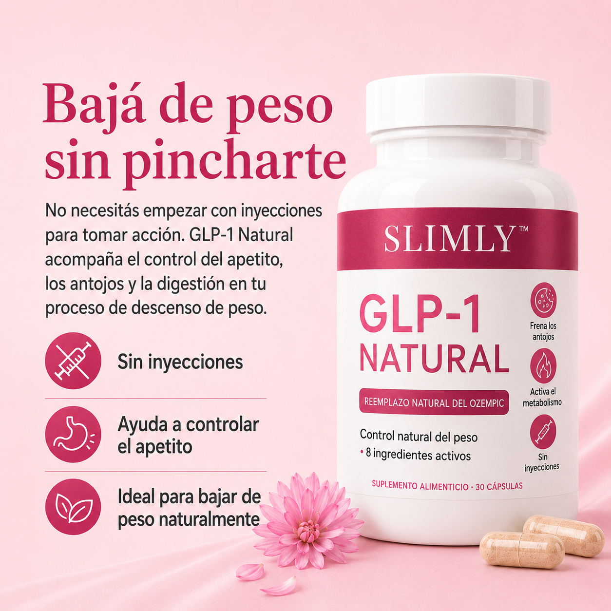 Slimly™ | GLP-1 Natural | Bajá de peso sin inyecciones, sin dietas extremas